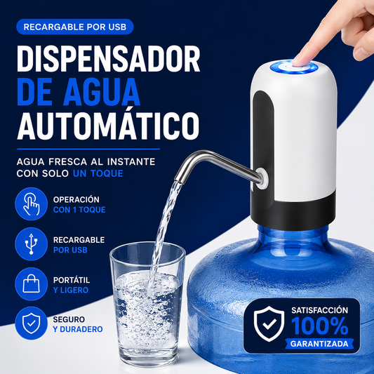 Dispensador Automatico de Agua Recargable