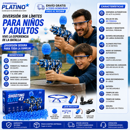 Hydrogel Blaster Shooting Elite 47™
   con Disparo Automático💥