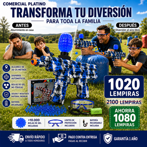 Hydrogel Blaster Shooting Elite 47™
   con Disparo Automático💥