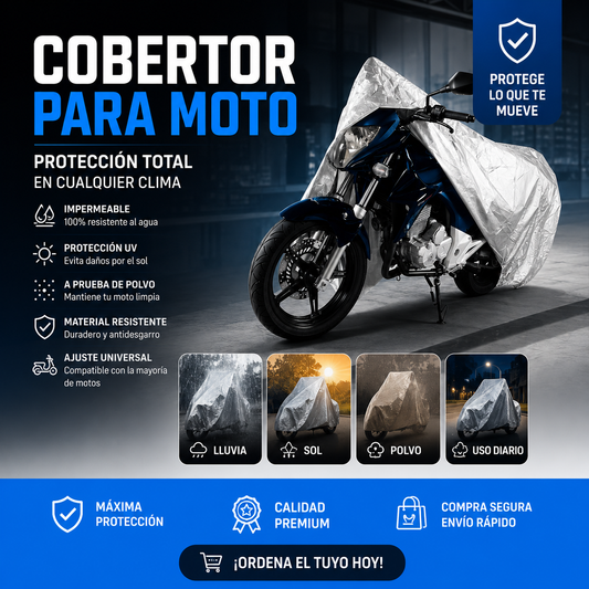 Protector Impermeable para Moto |Universal para toda Moto Talla XL