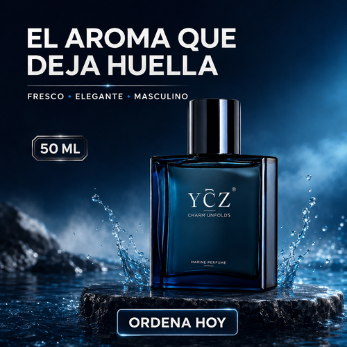🌊YCZ CHARM UNFOLDS MARINE 50ML EL AROMA MASCULINO QUE DEJA HUELLA TODO EL DÍA