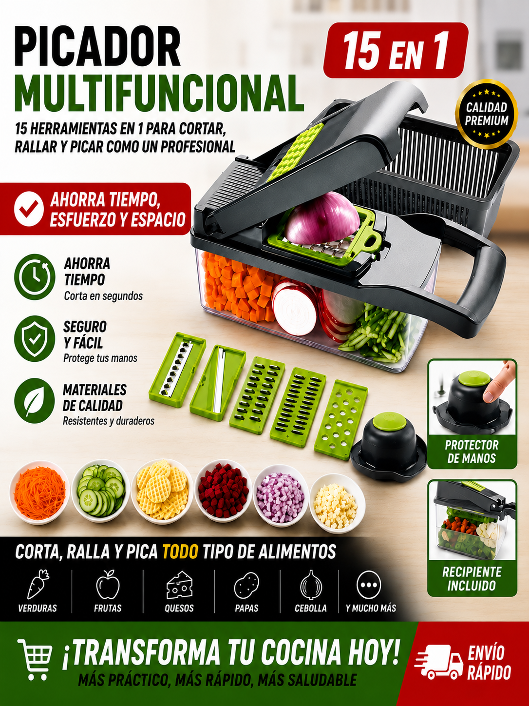 Picador Multifuncional 15 en 1