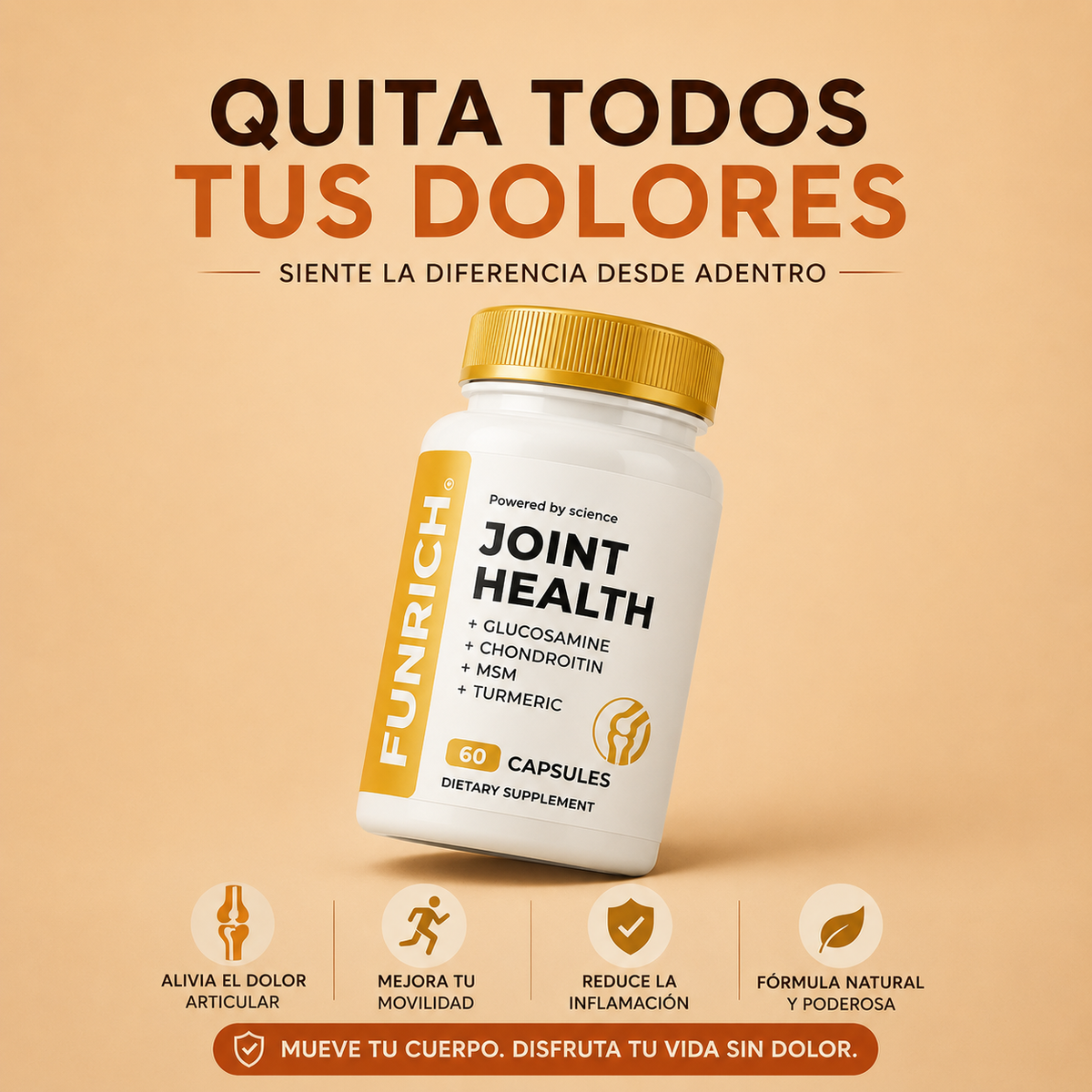 FUNRICH Joint Health | Recupera la Movilidad y Cuida tus Articulaciones 60 Capsulas