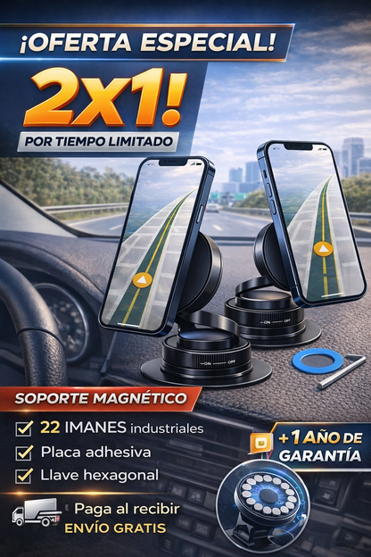 Soporte Magnético 360° de Fuerte Agarre - 2x1 por tiempo limitado