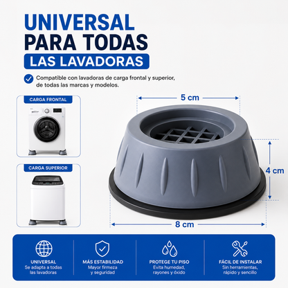 Bases Antivibracion silenciosas- Kit de 4 piezas 📦
